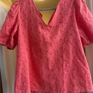 Chic Pink Floral Blouse